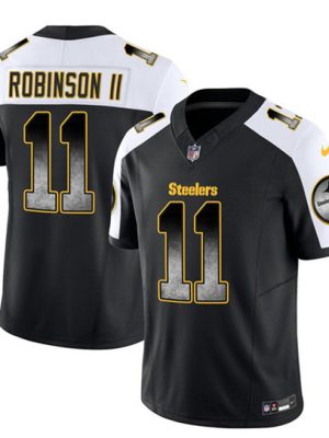 Pittsburgh Steelers #11 Allen Robinson II Black White 2023 F.U.S.E. Smoke Vapor Untouchable Limited Stitched Jersey