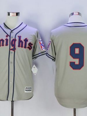 New York Knights The Natural #9 Roy Hobbs Grey Movie Stitched Baseball Jersey