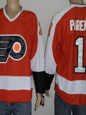 Flyers #1 Bernie Parent Orange Stitched Jersey