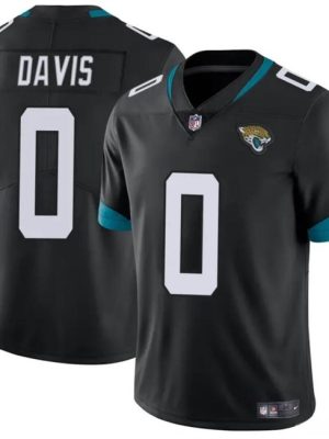 Jacksonville Jaguars #0 Gabe Davis Black Vapor Untouchable Limited Stitched Jersey