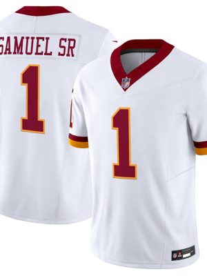 Washington Commanders #1 Deebo Samuel Sr. White 2025 F.U.S.E. Throwback Vapor Limited Football Stitched Jersey