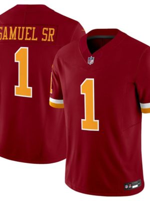 Washington Commanders #1 Deebo Samuel Sr. Burgundy 2025 F.U.S.E. Throwback Limited Football Stitched Jersey