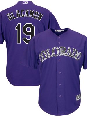 Colorado Rockies #19 Charlie Blackmon "Chuck Nazty" Purple Cool Base Stitched Jersey