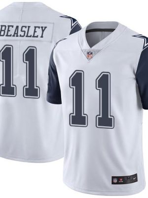 Cowboys #11 Cole Beasley White Stitched Limited Rush Nike Jersey