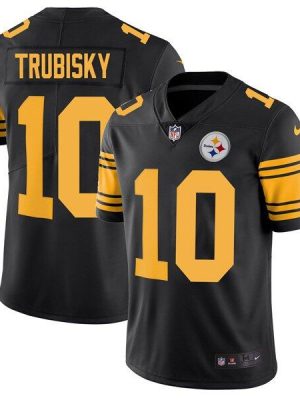 Pittsburgh Steelers #10 Mitchell Trubisky Black Color Rush Limited Stitched Jersey