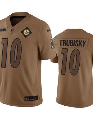 Pittsburgh Steelers #10 Mitch Trubisky 2023 Brown Salute To Service Limited Stitched Jersey