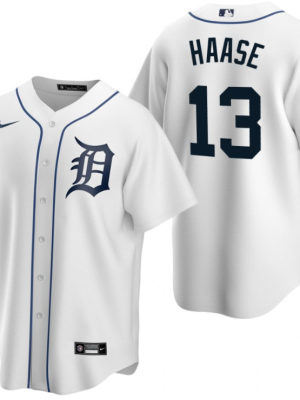 Detroit Tigers #13 Eric Haase White Cool Base Stitched Jersey