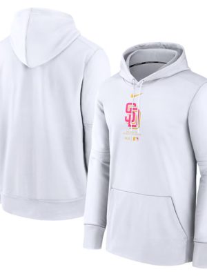 San Diego Padres White Collection City Connect Practice Performance Pullover Hoodie