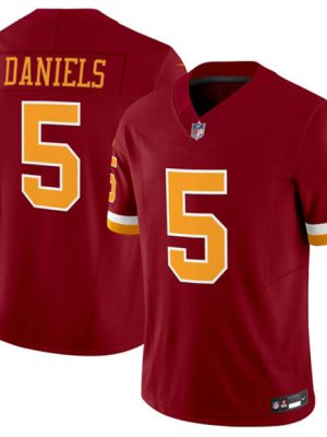 Washington Commanders #5 Jayden Daniels Burgundy 2025 F.U.S.E. Throwback Limited Football Stitched Jersey