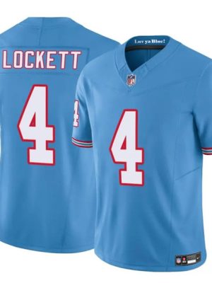 Tennessee Titans #4 Tyler Lockett Blue 2025 F.U.S.E. Throwback Vapor Limited Football Stitched Jersey