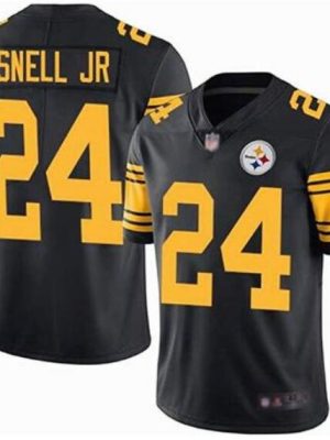 Pittsburgh Steelers # 24 Benny Snell Jr. Black Vapor Untouchable Limited Stitched Jersey Limited Stitched Jersey