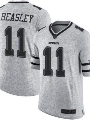 Cowboys #11 Cole Beasley Gray Stitched Limited Gridiron Gray II Nike Jersey