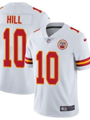 Chiefs #10 Tyreek Hill White Stitched Limited Rush Nike Jersey