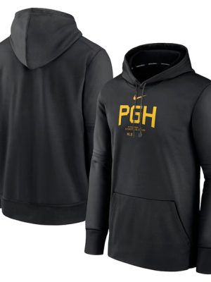 Pittsburgh Pirates Black Collection City Connect Practice Performance Pullover Hoodie