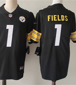 Pittsburgh Steelers #1 Justin Fields Black Vapor Untouchable Limited Stitched Jersey