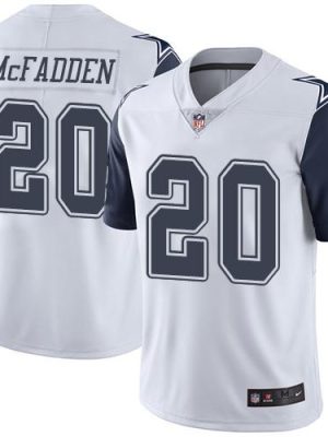 Cowboys #20 Darren McFadden White Stitched Limited Rush Nike Jersey