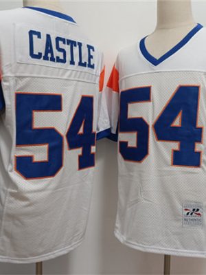 Blue Mountain State #54 Thad Castle White Stitched Jersey