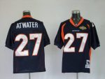 Mitchel Ness Broncos #27 Steve Atwater Blue With 2010 Super Bowl Patch Stitched Throwback Jersey
