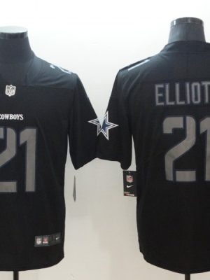 Cowboys #21 Ezekiel Elliott Black Impact Limited Stitched Jersey