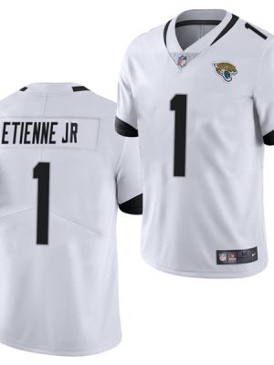 Jacksonville Jaguars #1 Travis Etienne JR White 2021 Vapor Untouchable Limited Stitched Jersey