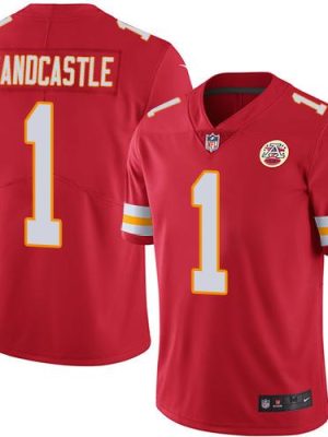 Chiefs #1 Leon Sandcastle Red Stitched Limited Rush Nike Jersey