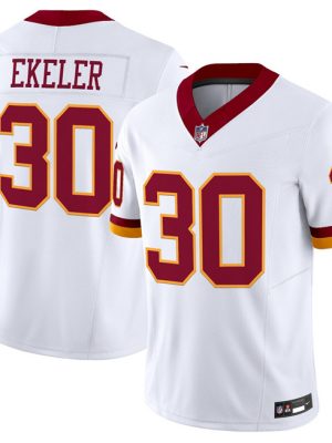 Washington Commanders #30 Austin Ekeler White 2025 F.U.S.E. Throwback Vapor Limited Football Stitched Jersey