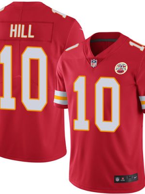 Chiefs #10 Tyreek Hill Red Stitched Limited Rush Nike Jersey