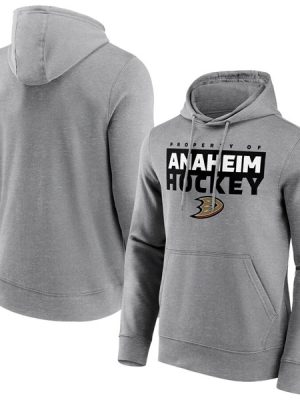 Anaheim Ducks Grey Gain Ground Hoodie