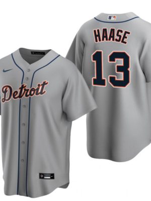 Detroit Tigers #13 Eric Haase Gray Cool Base Stitched Jersey