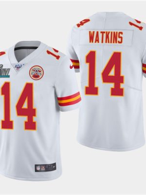 Chiefs #14 Sammy Watkins White Super Bowl LIV Vapor Untouchable Limited Stitched Jersey