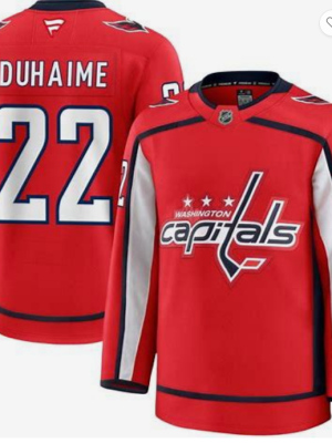 Washington Capitals#22 Brandon Duhaime Red 2024-25 Home Stitched Jersey