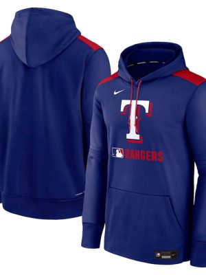 Texas Rangers Royal Collection Performance Pullover Hoodie