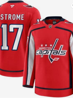 Washington Capitals #17 Dylan Strome Red 2024-25 Home Stitched Jersey