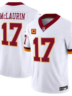 Washington Commanders #17 Terry McLaurin White 2025 F.U.S.E. With 4-star C Patch Throwback Vapor Limited Football Stitched Jersey