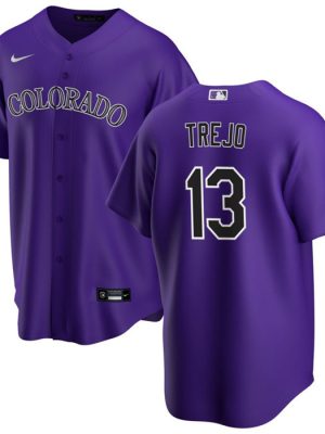 Colorado Rockies #13 Alan Trejo Purple Stitched Jersey
