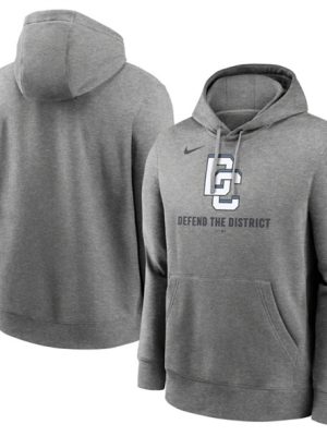 Washington Nationals Heather Charcoal 2025 City Connect French Terry Club Pullover Hoodie