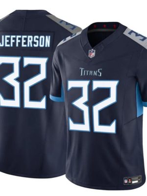 Tennessee Titans #32 Jermar Jefferson Navy 2025 F.U.S.E. Vapor Limited Football Stitched Jersey