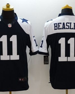 Cowboys #11 Cole Beasley Navy Blue Thanksgiving Throwback Stitched Limited Nike Jersey